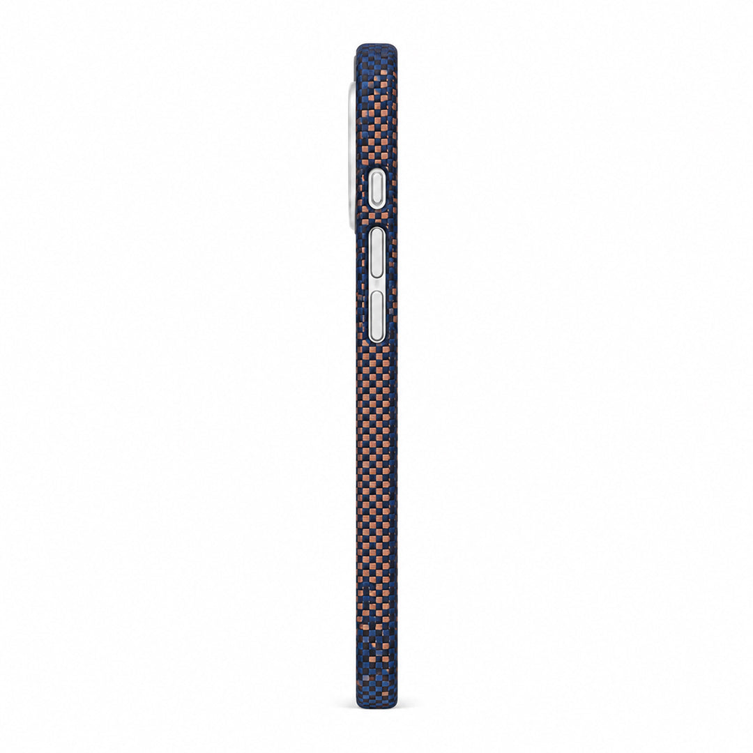 Navy Blue City Skyline Pixel Pattern Textured Case