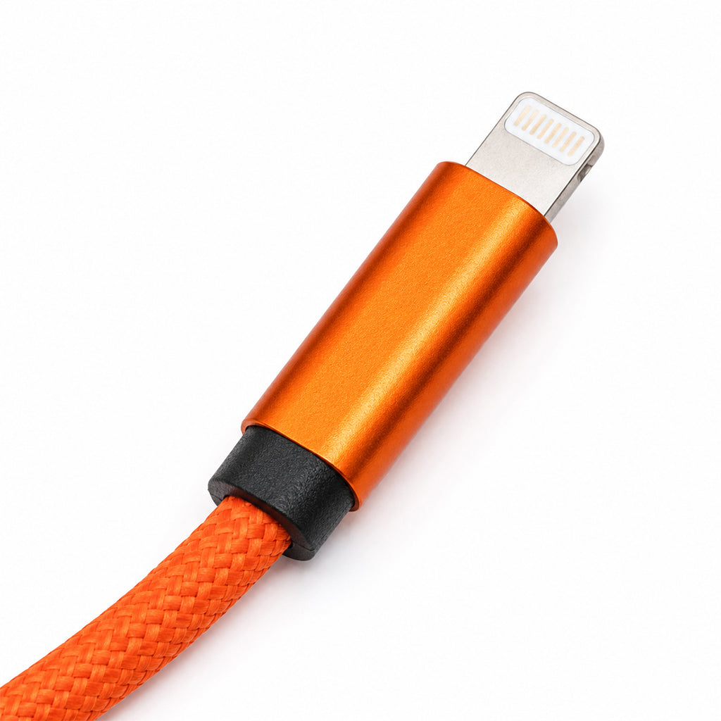 Braided USB-C to Lightning Charging Cable | Rope-Style Cord with Metal Connectors