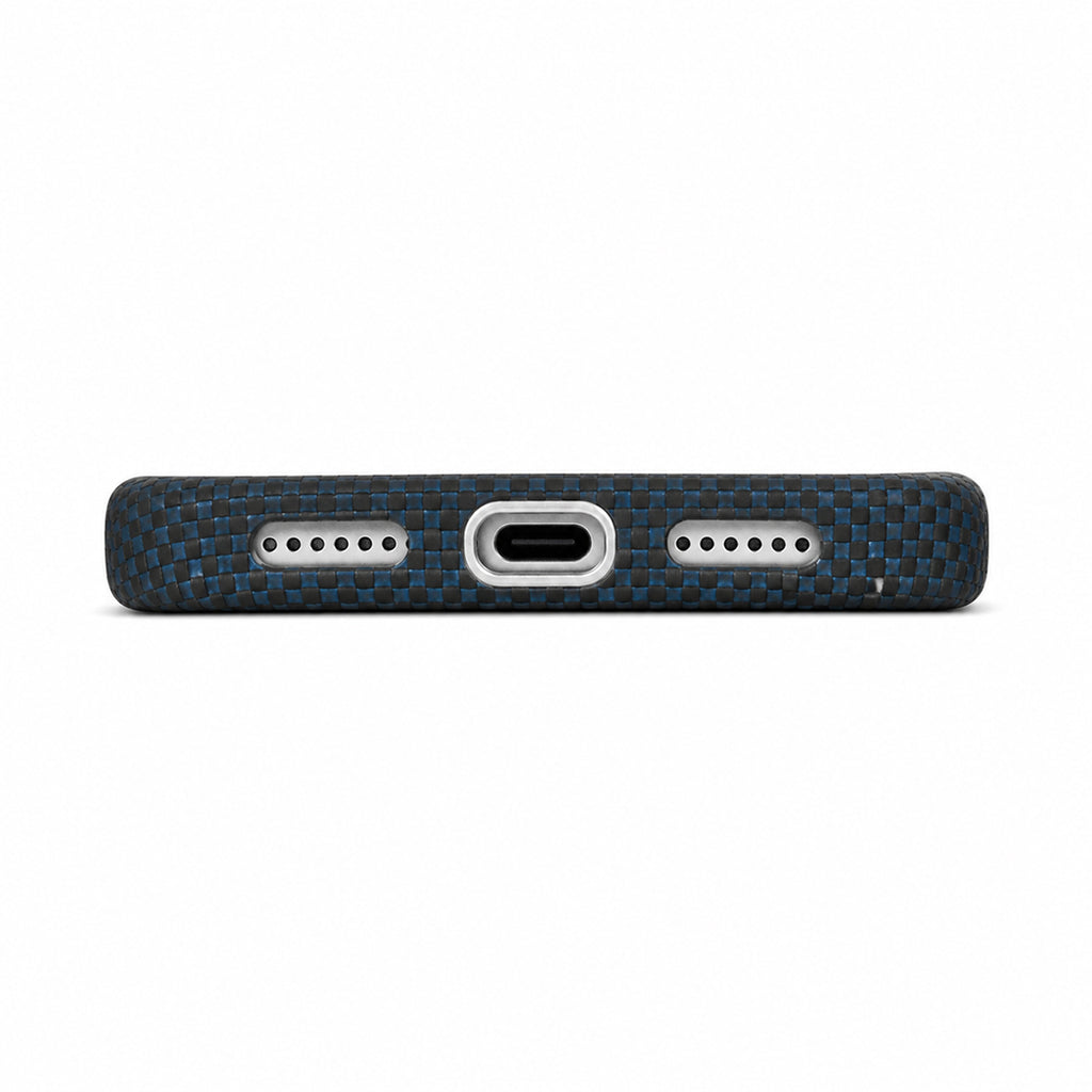 Aramid Fibre Magnetic Protective Case with Fusion-Weave Texture, Starry Blue