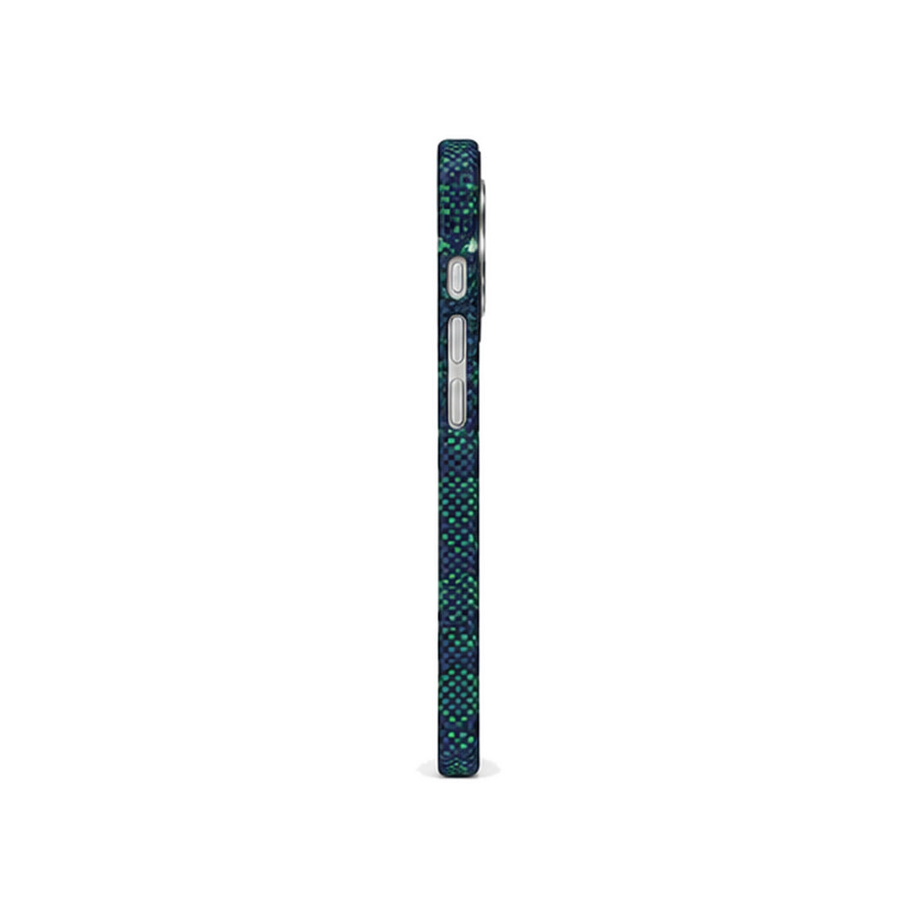 Blue-Green Geometric Weave Magnetic Case