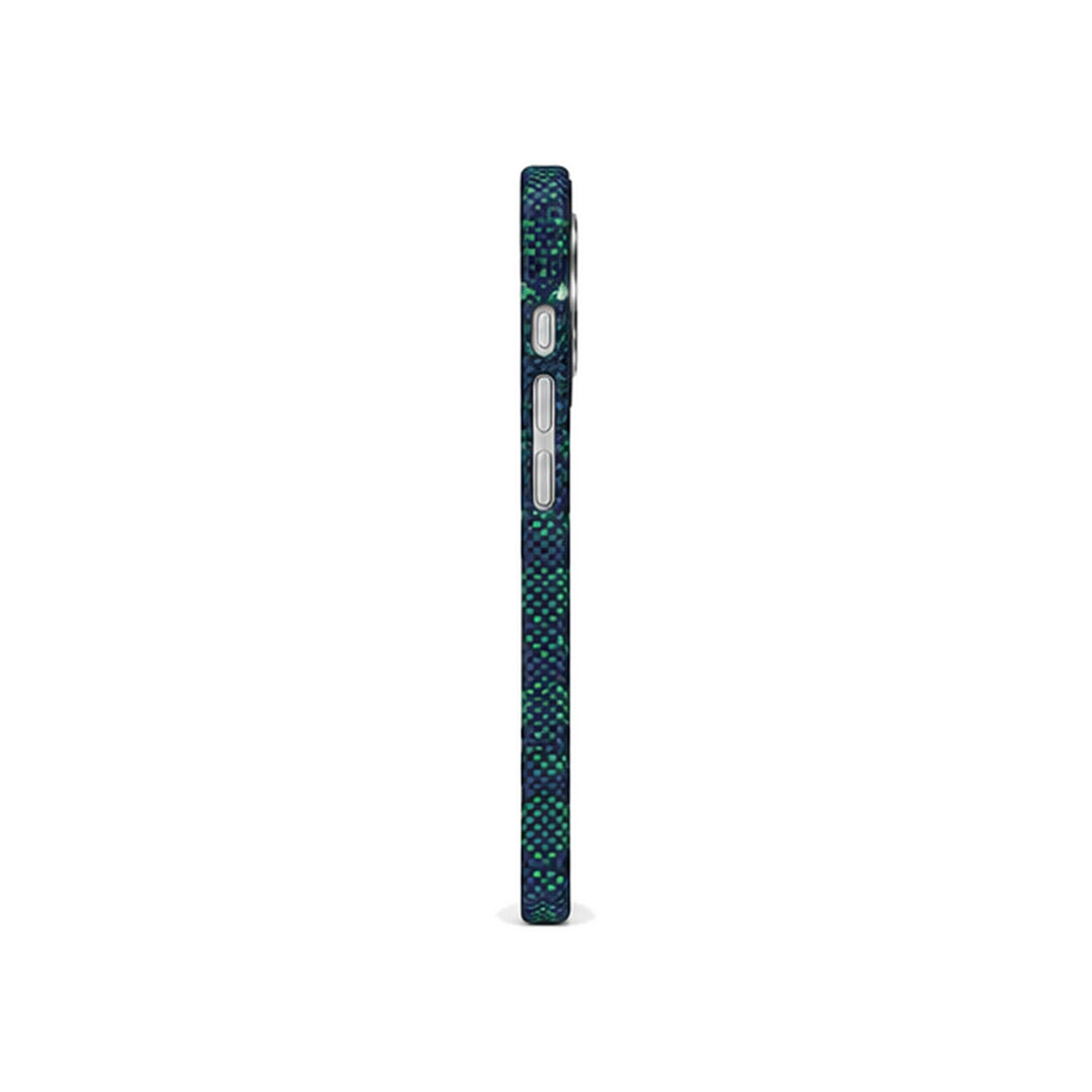 Blue-Green Geometric Weave Magnetic Case