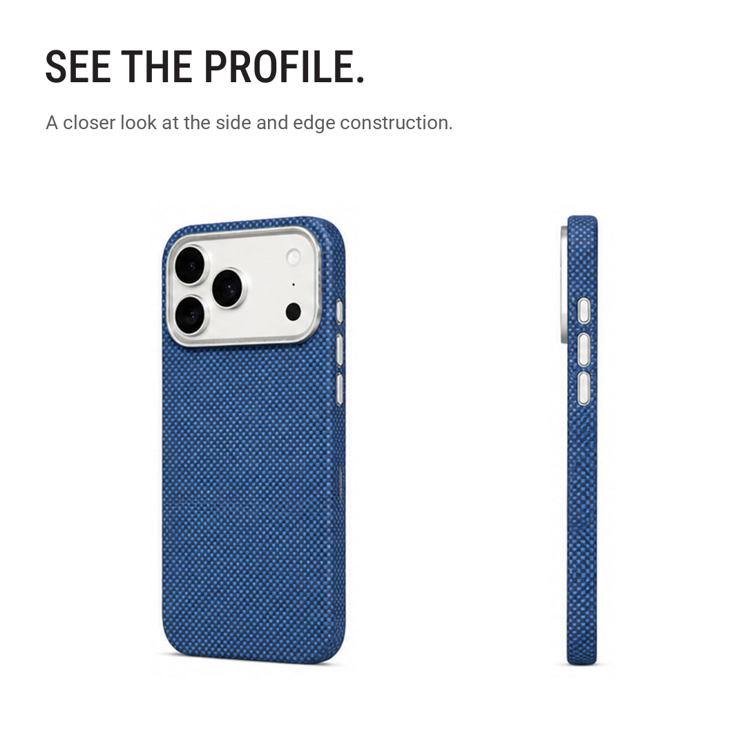 Blue Lattice-Weave Ultra-Slim Magnetic Protective Case