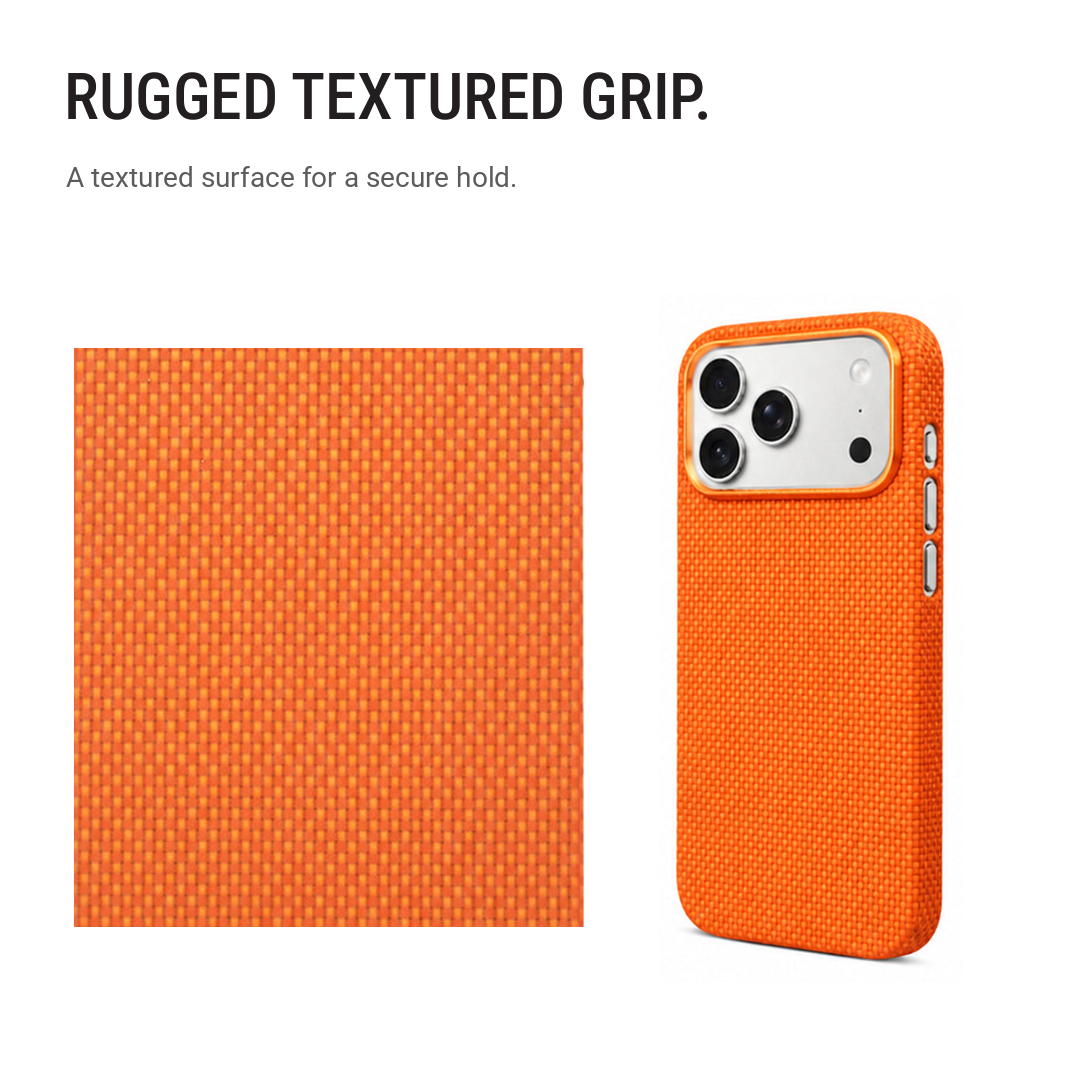 Rugged Magnetic Shockproof Protective Case with Matte Finish – Orange