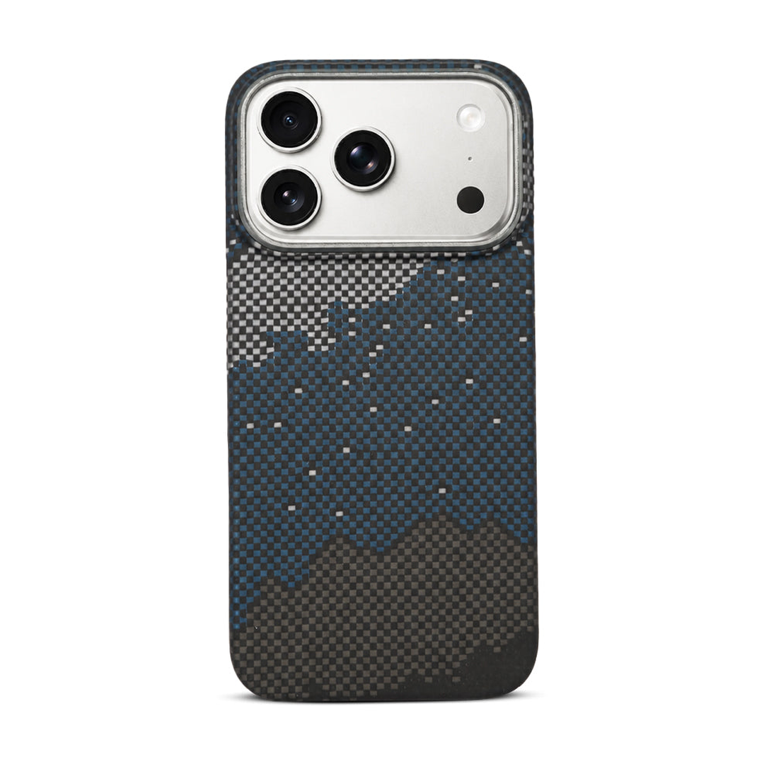 Aramid Fibre Magnetic Protective Case with Fusion-Weave Texture, Starry Blue