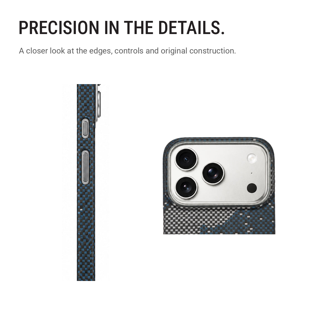 Aramid Fibre Magnetic Protective Case with Fusion-Weave Texture, Starry Blue