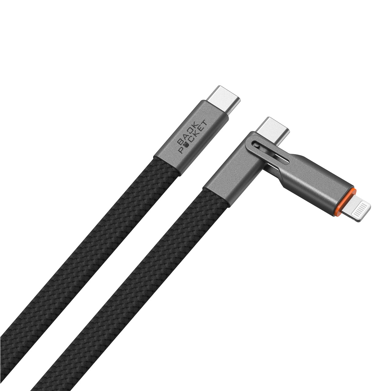 BackPocket 2-in-1 Type-C to Lightning Fast Charging Data Cable – Nylon Braided