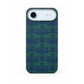 Emerald Mosaic Woven Phone Case with Slim Profile and Raised Camera Guard